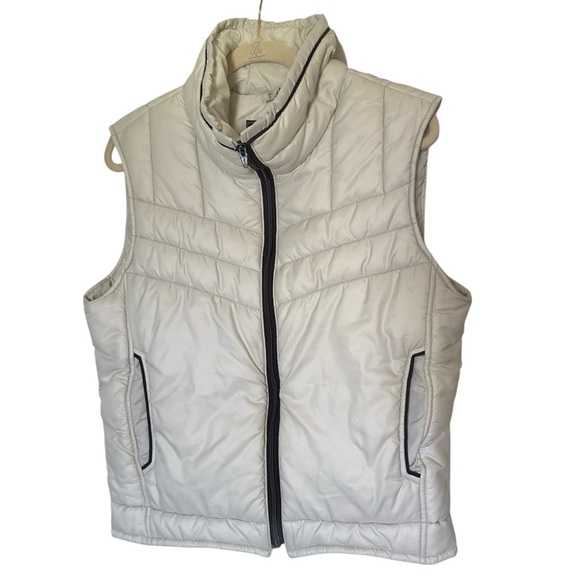 Vintage Altra Down Puffer Vest Womens M Boulder CO Pale Gray Sleeveless Jacket - Picture 1 of 9